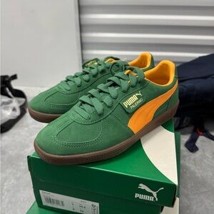 Puma Palermo Men's Sneakers in Green and Yellow